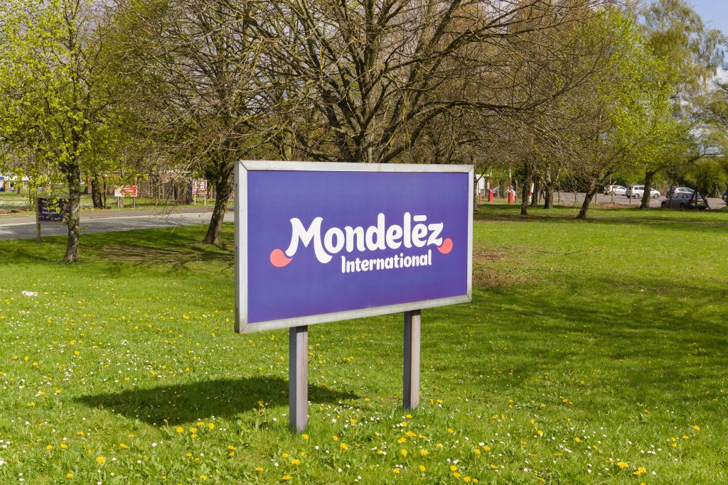 Mondelez factory sign
