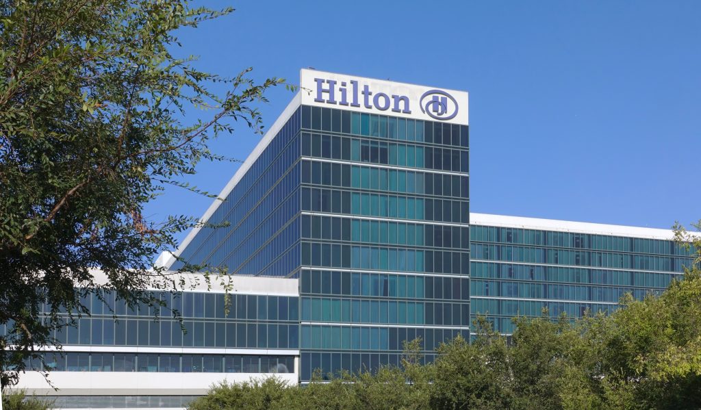 The Hilton Hotel at the Anaheim Resort, next to the convention c